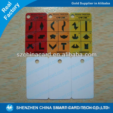 54*86mm Whole Size Plastic PVC 3 up 1 key tags